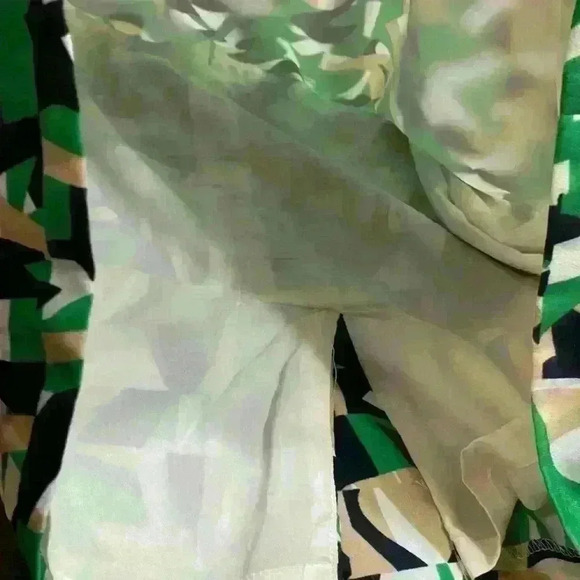 Ann Taylor Geometric Green Dress EUC Size 2 - Picture 6 of 11